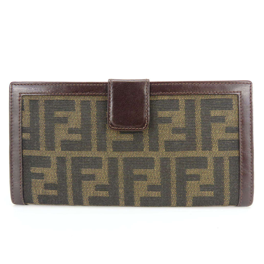 FENDI - 【中古】 フェンディ 長財布 ズッカ キャンバス レザー FENDI - 【中古】 フェンディ 長財布 ズッカ キャンバス レザー