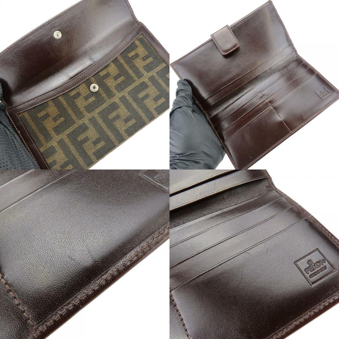 FENDI - 【中古】 フェンディ 長財布 ズッカ キャンバス レザー FENDI - 【中古】 フェンディ 長財布 ズッカ キャンバス レザー