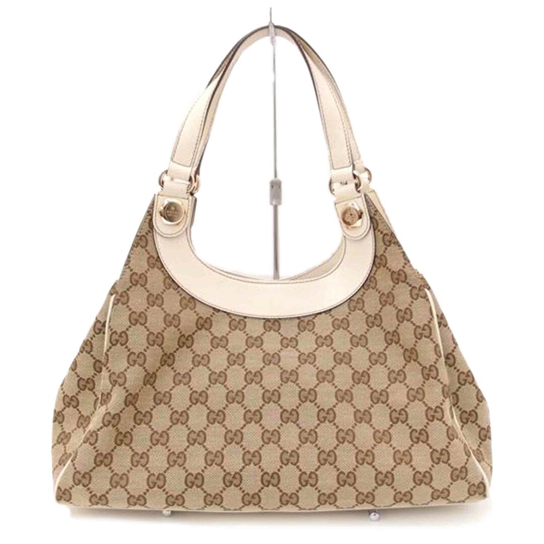 GUCCI - GUCCI グッチ/GGキャンバストート/ホワイト/154982/212***/Aランク/69【中古】