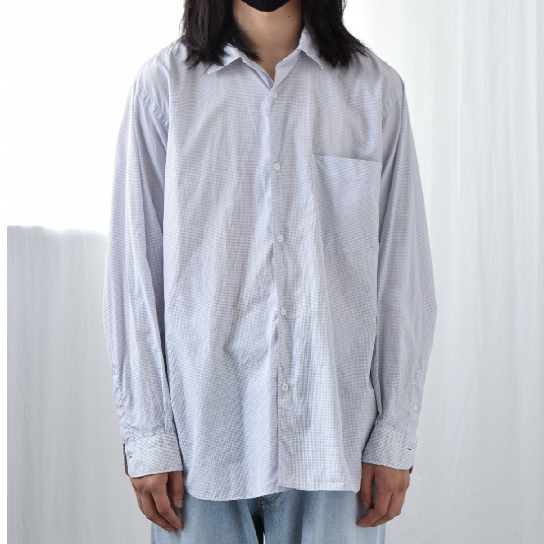 21SS comoli ポプリンシャツ ブロックチェック コモリ 21SS comoli ポプリンシャツ ブロックチェック コモリ