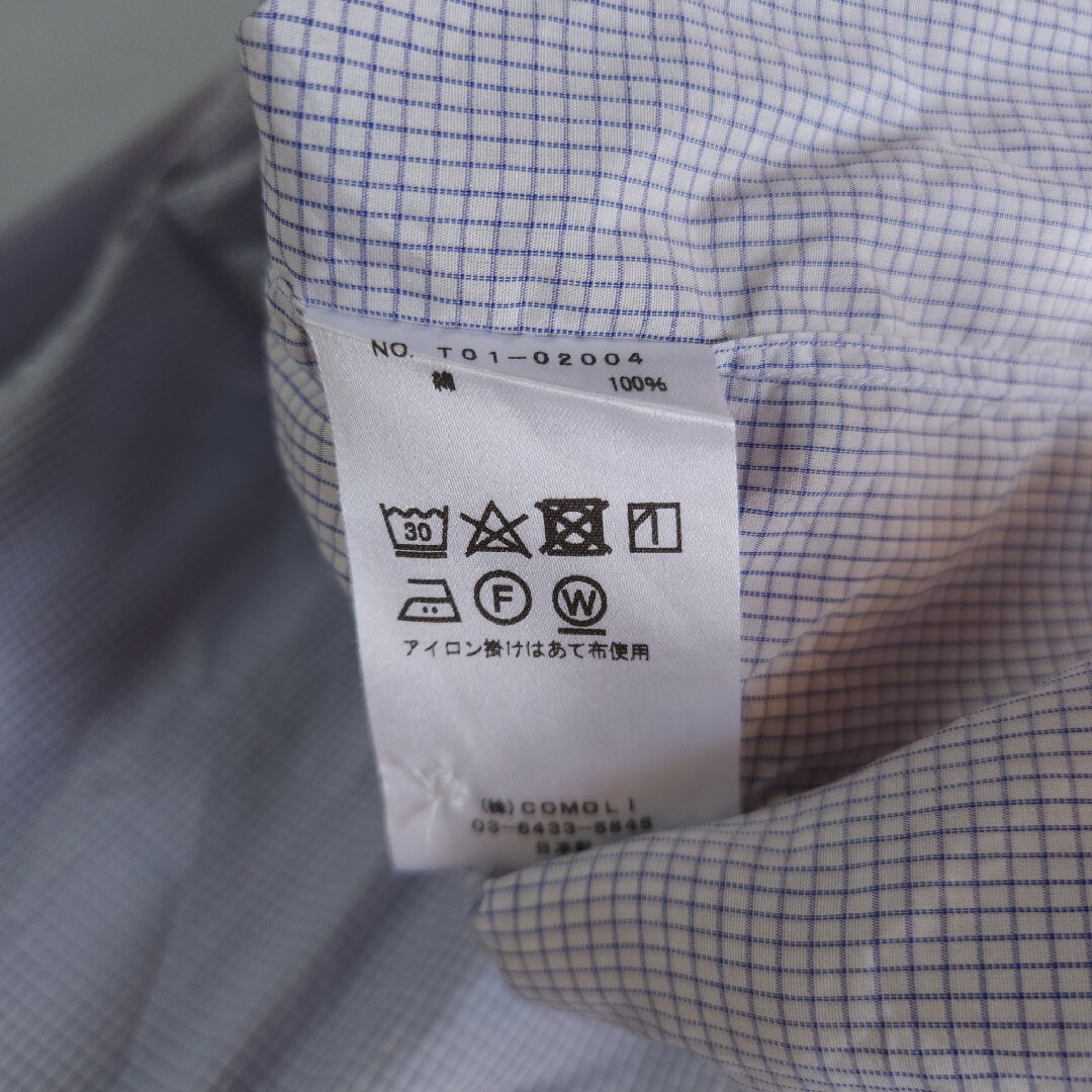 21SS comoli ポプリンシャツ ブロックチェック コモリ 21SS comoli ポプリンシャツ ブロックチェック コモリ