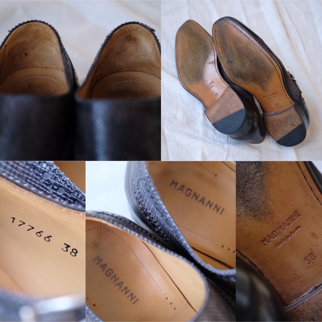 美品マグナーニMAGNANNI トリオレザーシングルモンクストラップ 美品マグナーニMAGNANNI トリオレザーシングルモンクストラップ