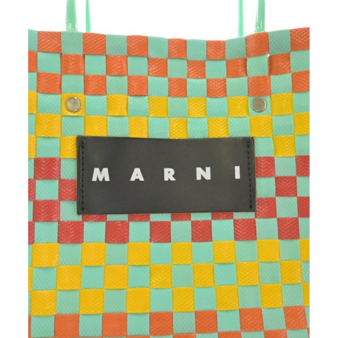 MARNI - MARNI マルニ かごバッグ - 青緑系x黄xオレンジ等(総柄 MARNI - MARNI マルニ かごバッグ - 青緑系x黄xオレンジ等(総柄