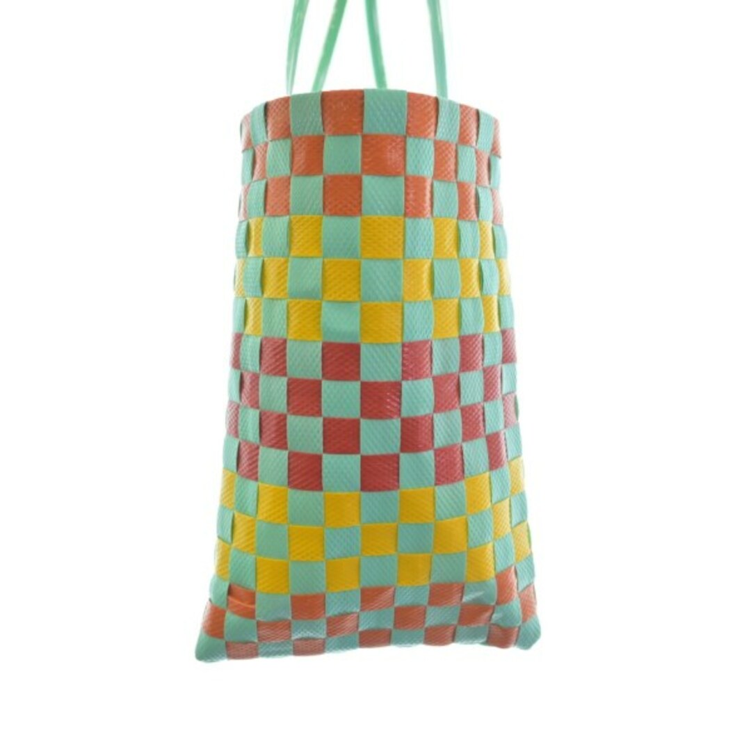 MARNI - MARNI マルニ かごバッグ - 青緑系x黄xオレンジ等(総柄 MARNI - MARNI マルニ かごバッグ - 青緑系x黄xオレンジ等(総柄