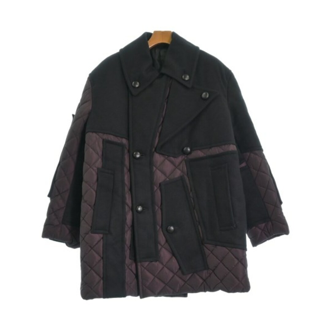 YUKI HASHIMOTO コート（その他） -(XXL位) 紫x黒 【古着】【中古】