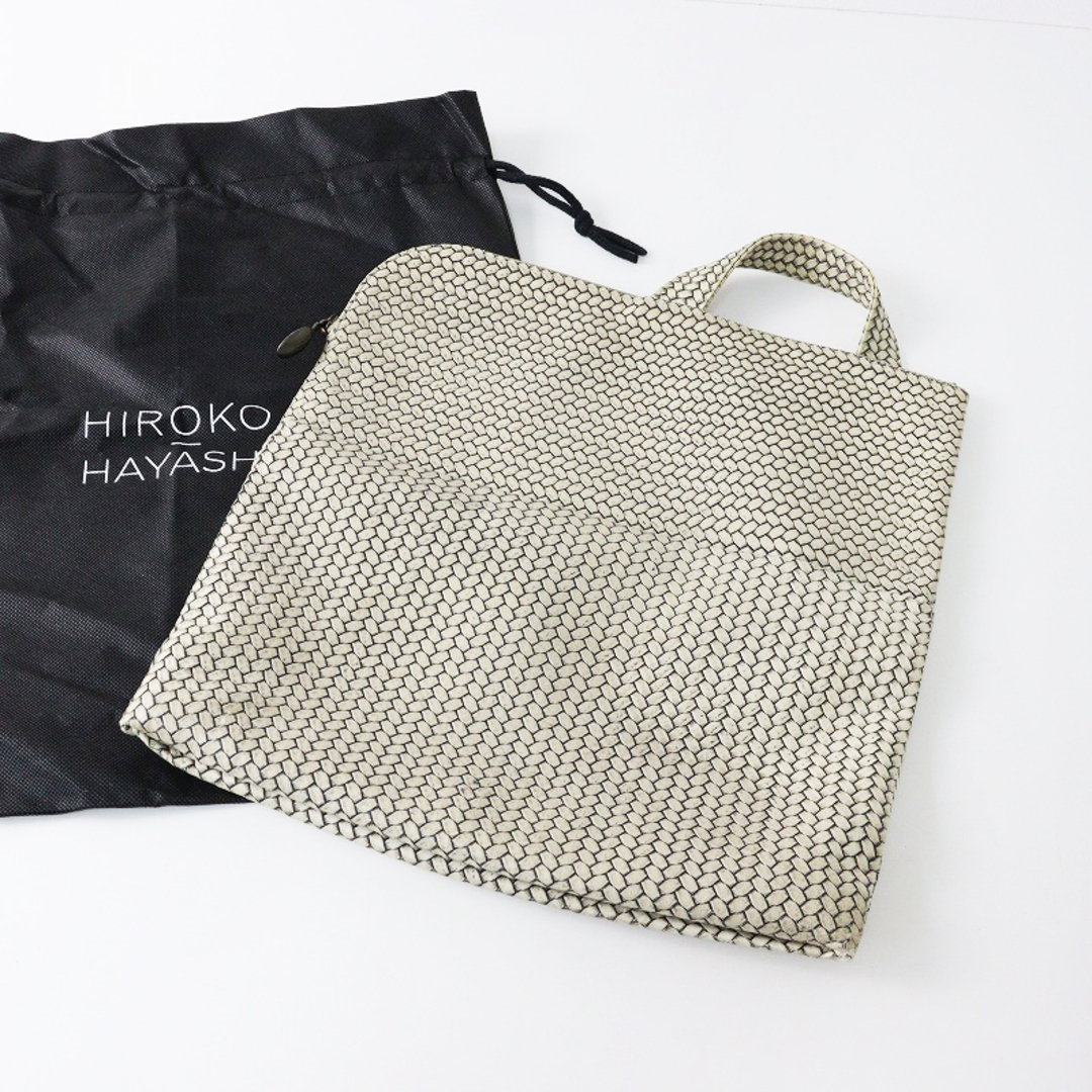 ヒロコハヤシ HIROKO HAYASHI OTTICA オッティカ ジップ付き アシンメトリー トートバッグ/ベージュ ハンドバッグ【2400014089257】