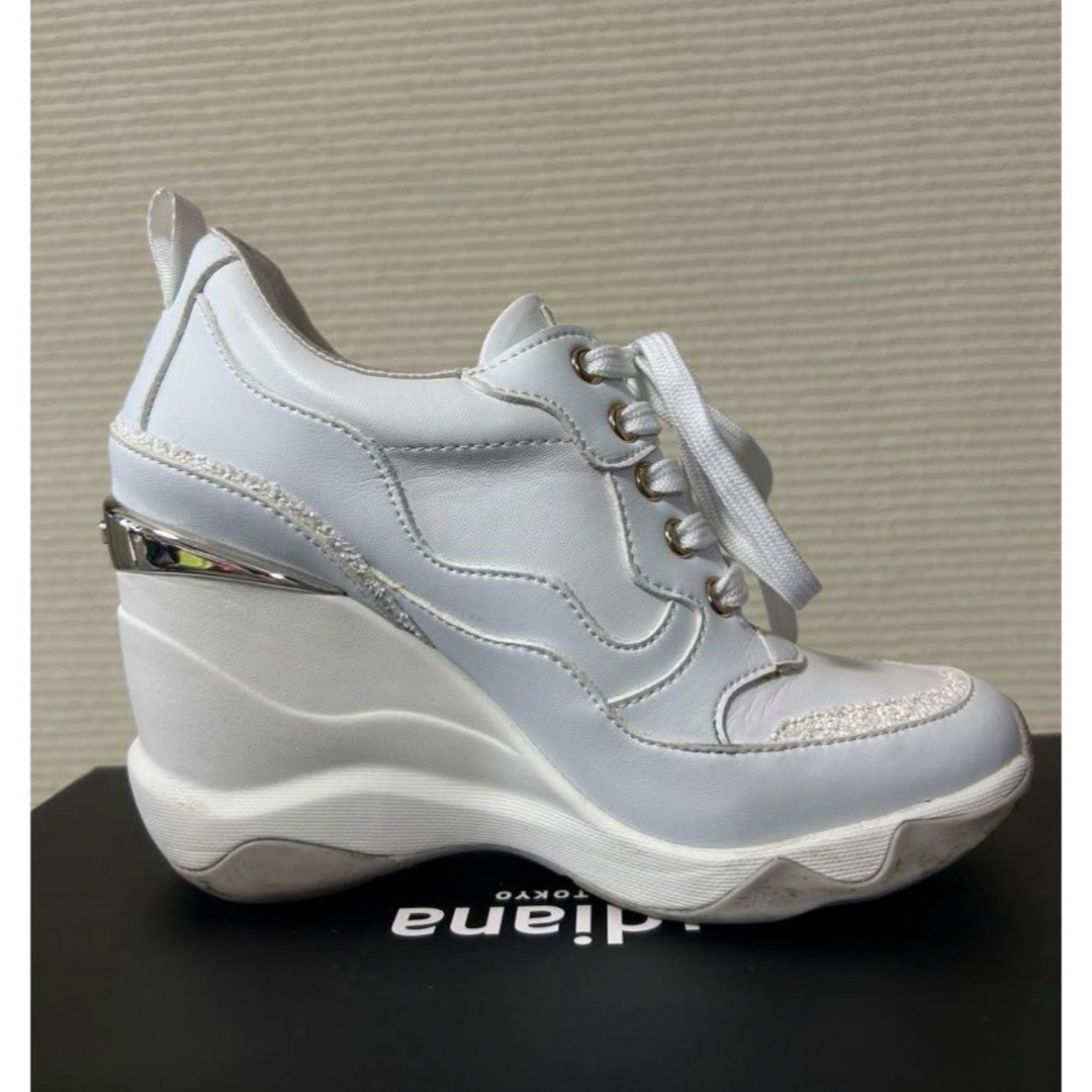 DIANA - +diana ヒールアップスニーカー 厚底 グリッター DIANA - +diana ヒールアップスニーカー 厚底 グリッター