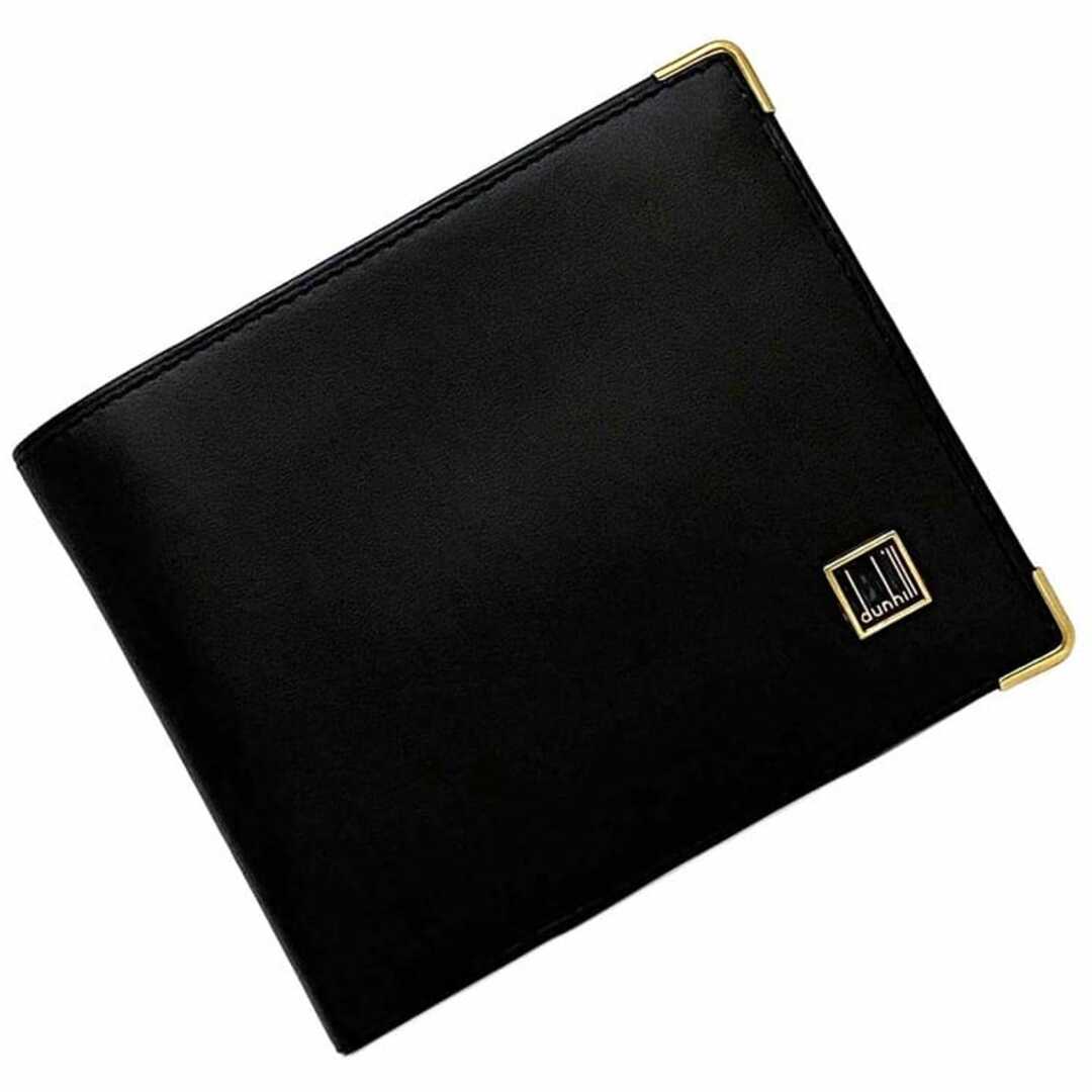 ダンヒル 二つ折り 財布 ブラック ゴールド 美品 折り財布 ダンヒル 二つ折り 財布 ブラック ゴールド 美品 折り財布