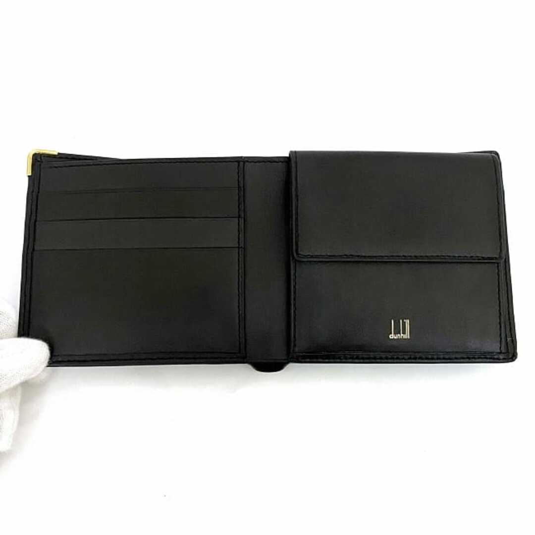 ダンヒル 二つ折り 財布 ブラック ゴールド 美品 折り財布 ダンヒル 二つ折り 財布 ブラック ゴールド 美品 折り財布