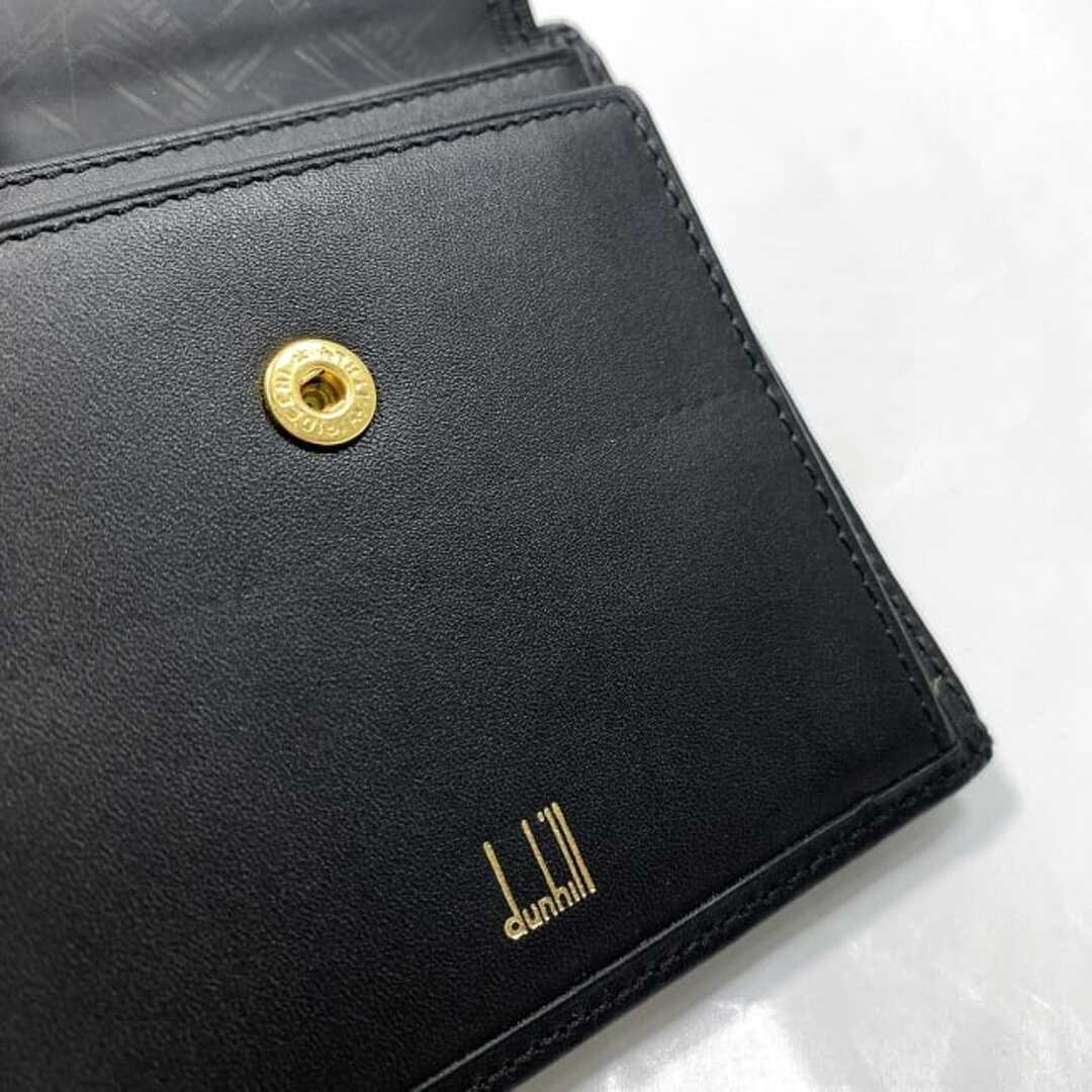 ダンヒル 二つ折り 財布 ブラック ゴールド 美品 折り財布 ダンヒル 二つ折り 財布 ブラック ゴールド 美品 折り財布