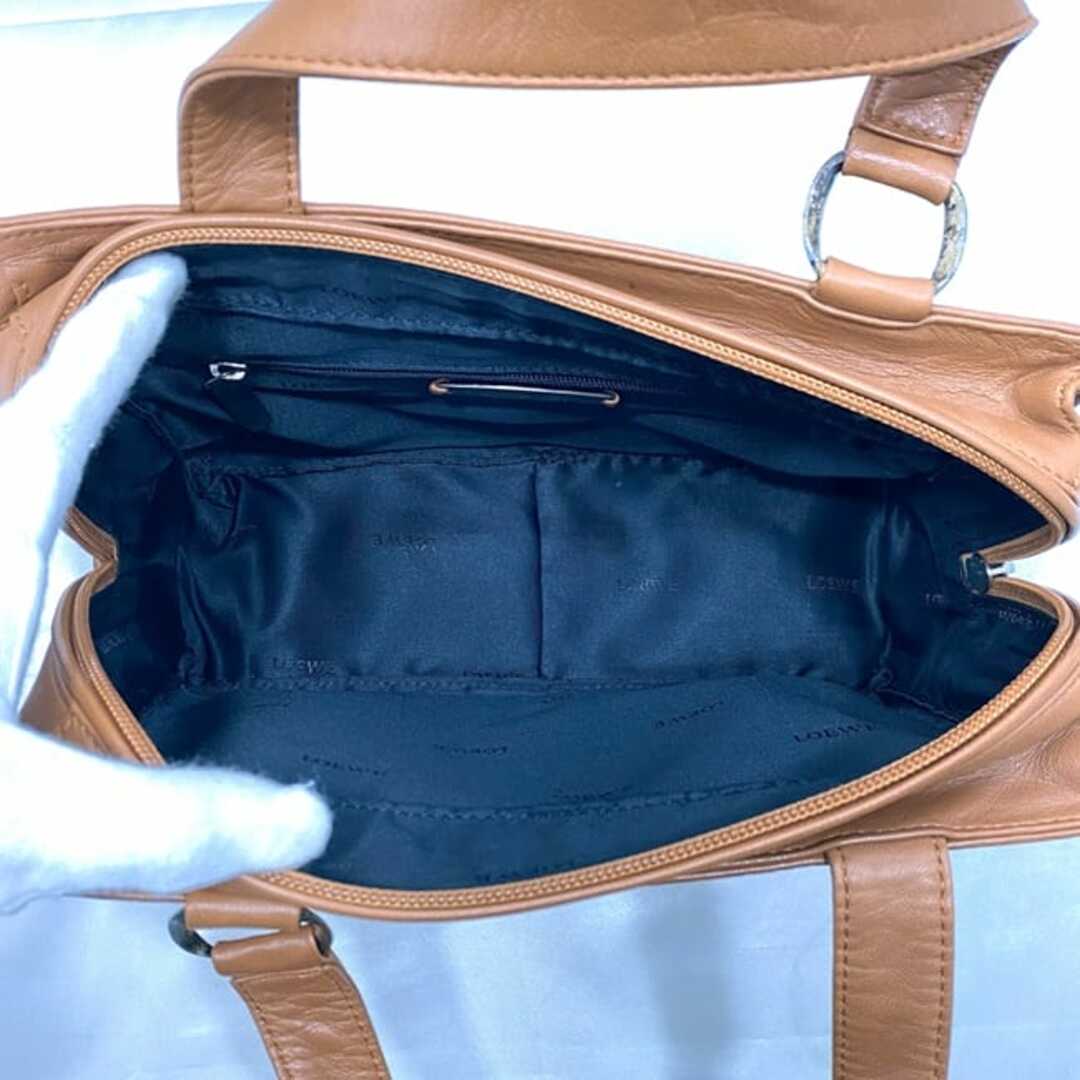 LOEWE - ロエベ ハンドバッグ ブラウン アナグラム 美品 ソフト LOEWE - ロエベ ハンドバッグ ブラウン アナグラム 美品 ソフト
