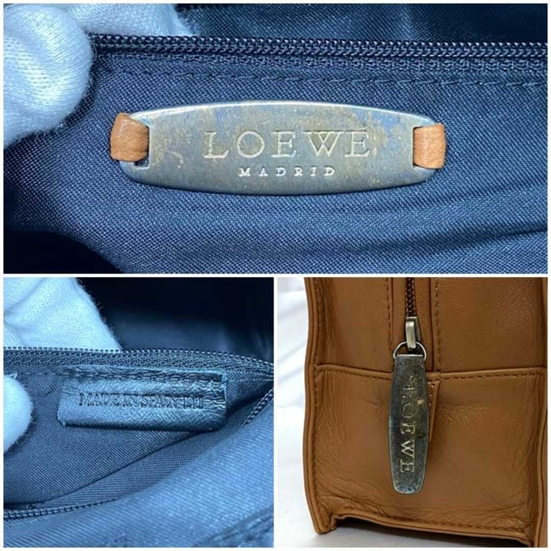LOEWE - ロエベ ハンドバッグ ブラウン アナグラム 美品 ソフト LOEWE - ロエベ ハンドバッグ ブラウン アナグラム 美品 ソフト