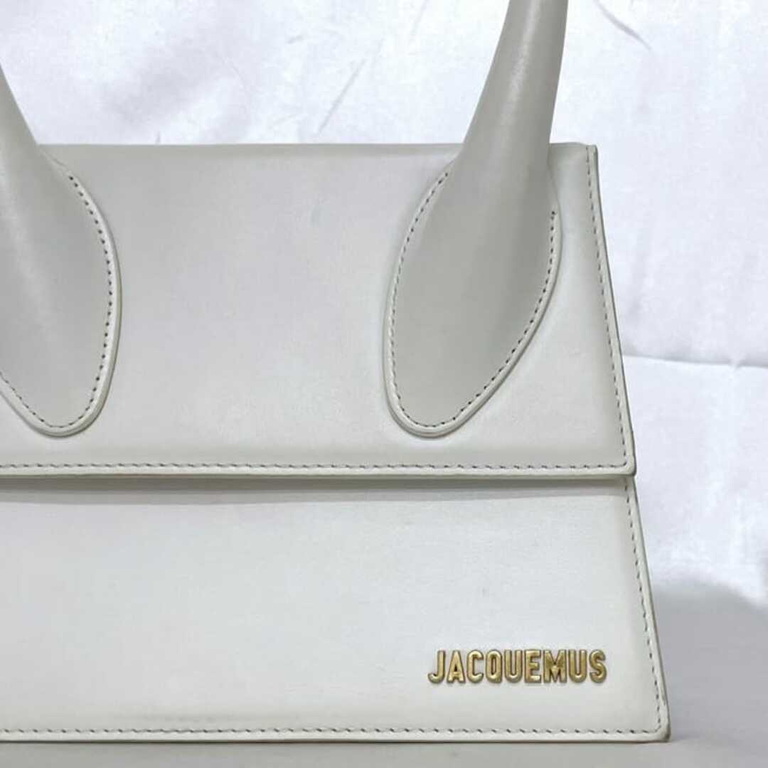 ジャックムス ハンドバッグ ec-21397 ホワイト 美品 レザー 中古