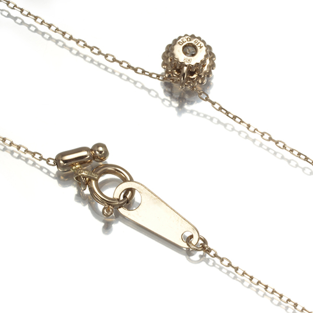 カシケイ ネックレス ダイヤ ダイヤモンド 0.30ct ミル K18BG の カシケイ ネックレス ダイヤ ダイヤモンド 0.30ct ミル K18BG の