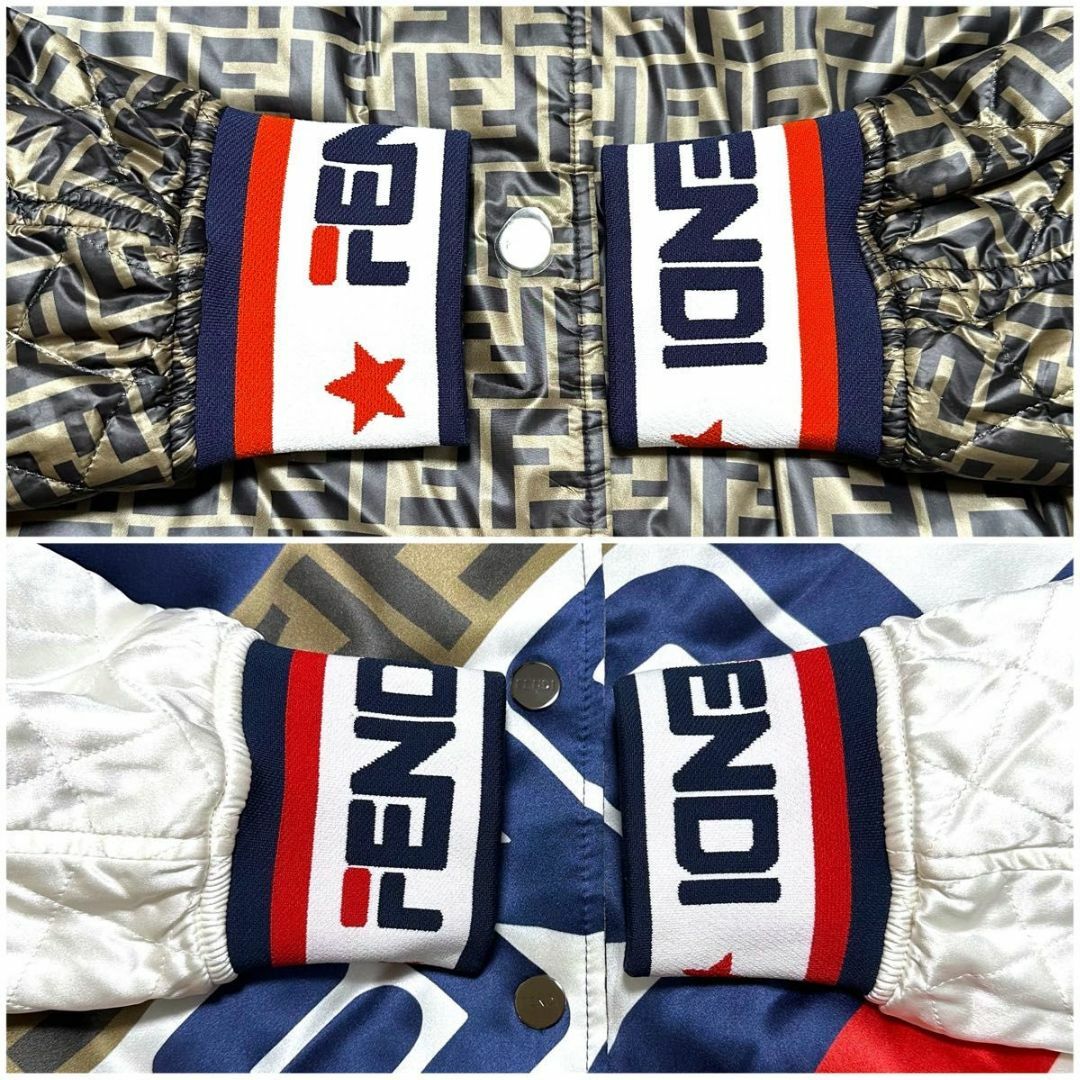 超美品】FENDI × FILA ズッカ リバーシブル ボンバージャケット 超美品】FENDI × FILA ズッカ リバーシブル ボンバージャケット
