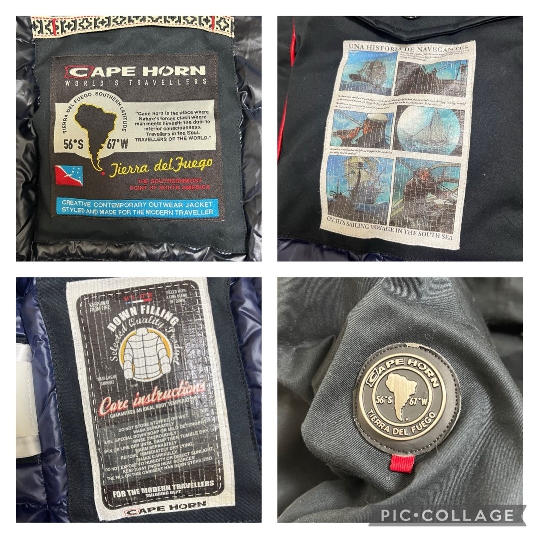 CAPE HORN - 良品 ケープホーン ダウンジャケット 42 ネイビー CAPE HORN - 良品 ケープホーン ダウンジャケット 42 ネイビー