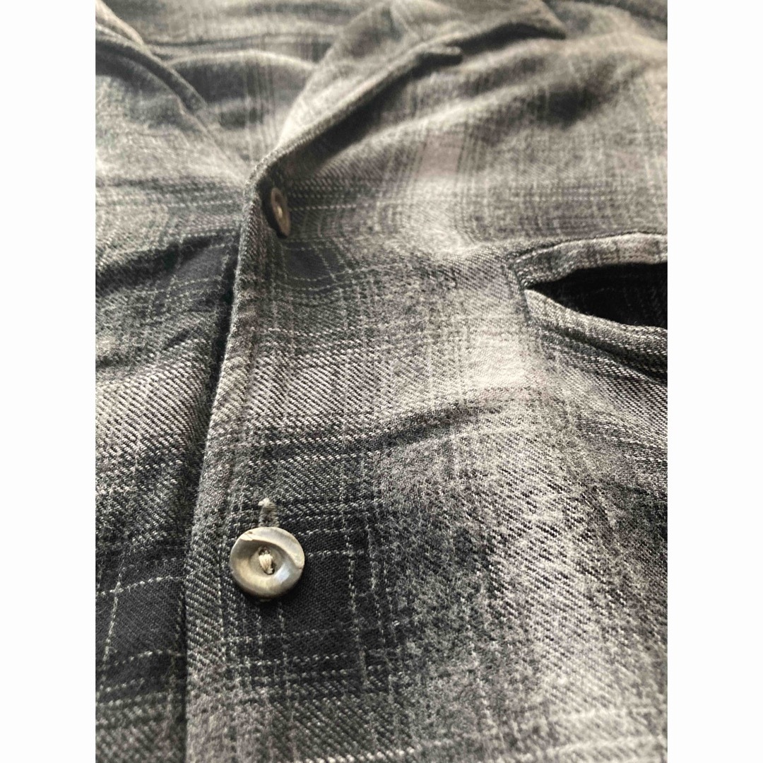 VINTAGE - 【スペシャル】50s オンブレチェックレーヨン開襟 VINTAGE - 【スペシャル】50s オンブレチェックレーヨン開襟