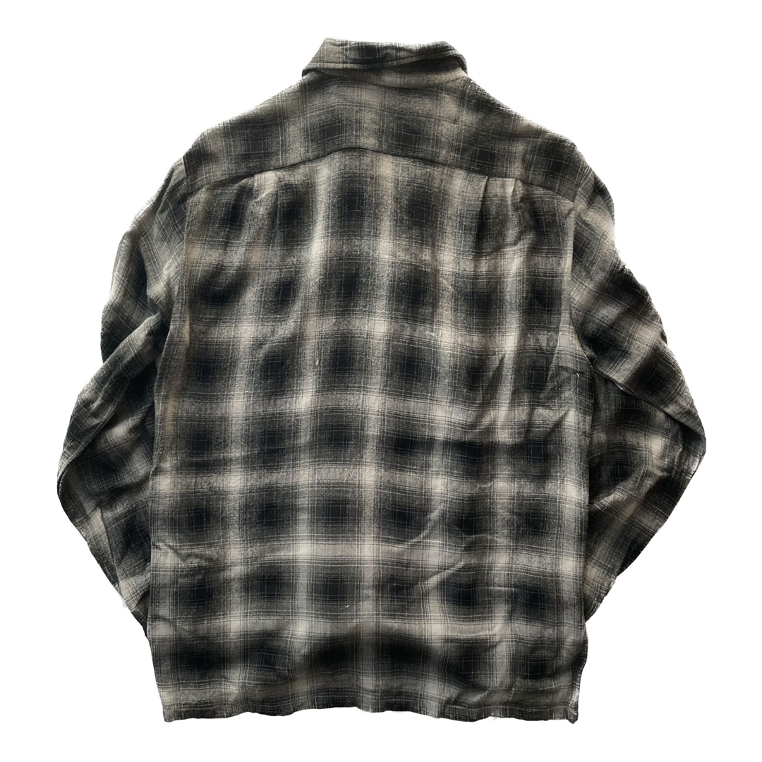 VINTAGE - 【スペシャル】50s オンブレチェックレーヨン開襟 VINTAGE - 【スペシャル】50s オンブレチェックレーヨン開襟