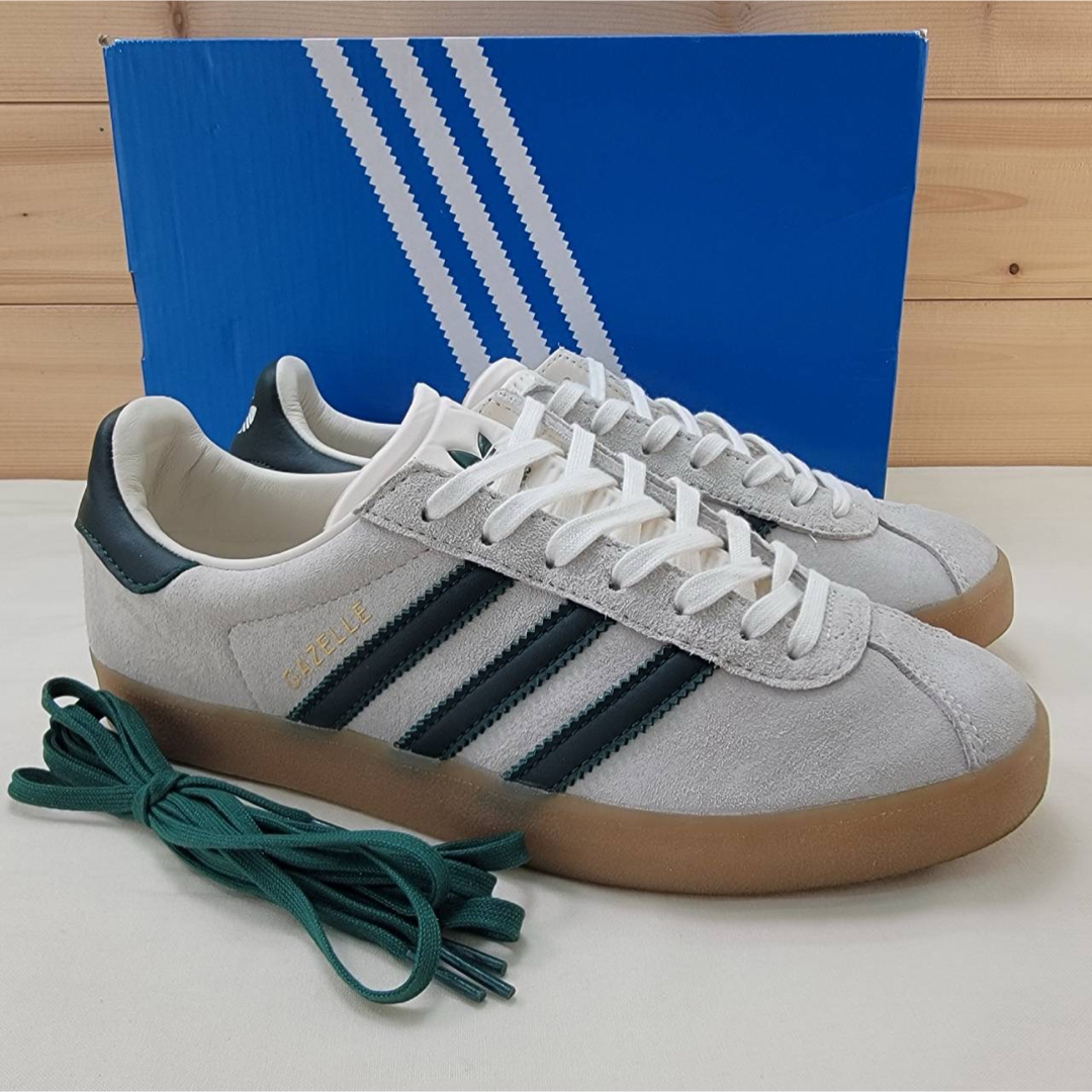 adidas - アディダス ガゼル 85 オフホワイト/カレッジ グリーン adidas - アディダス ガゼル 85 オフホワイト/カレッジ グリーン