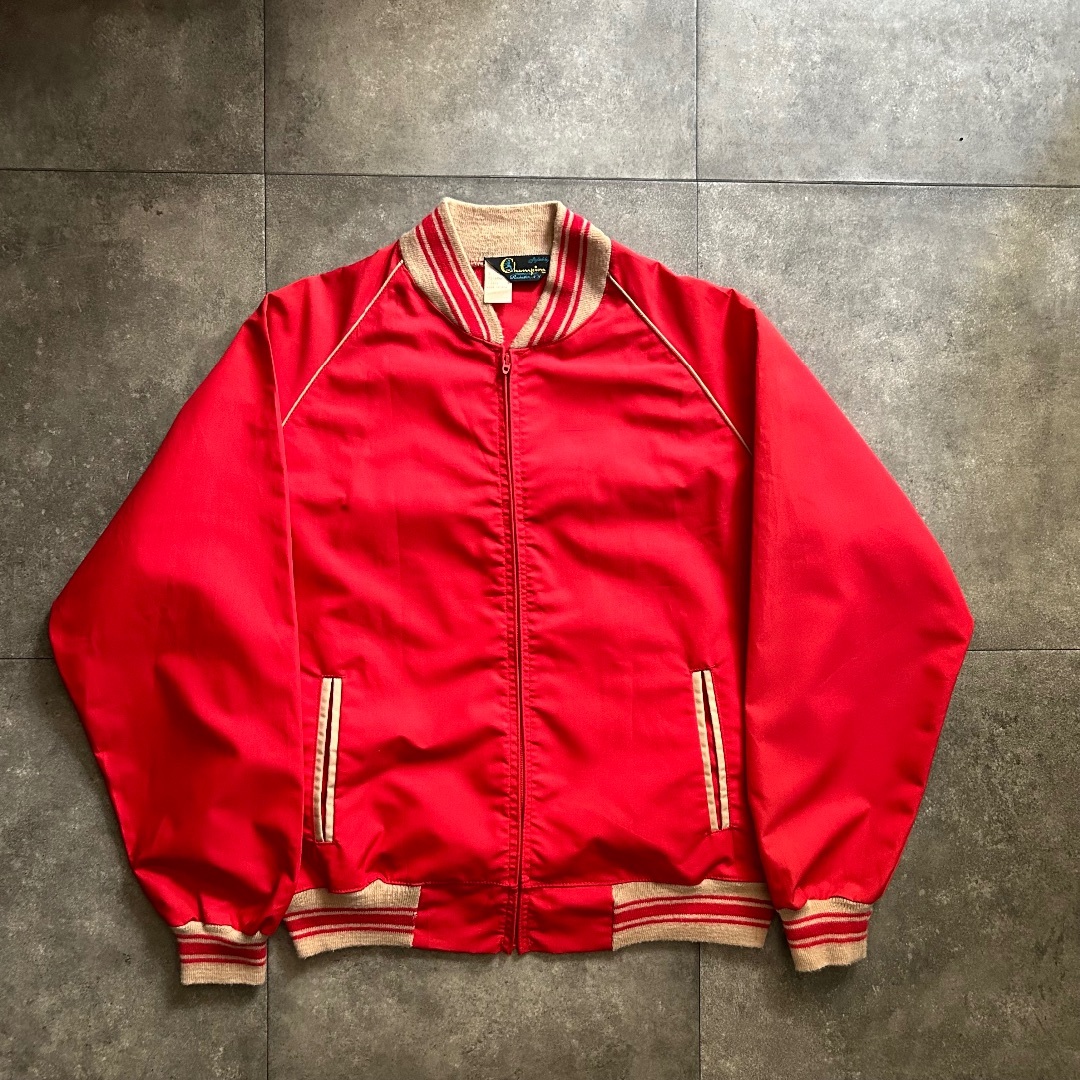 Champion - 70s champion チャンピオン ブルゾン USA製 L レッド 状態◎