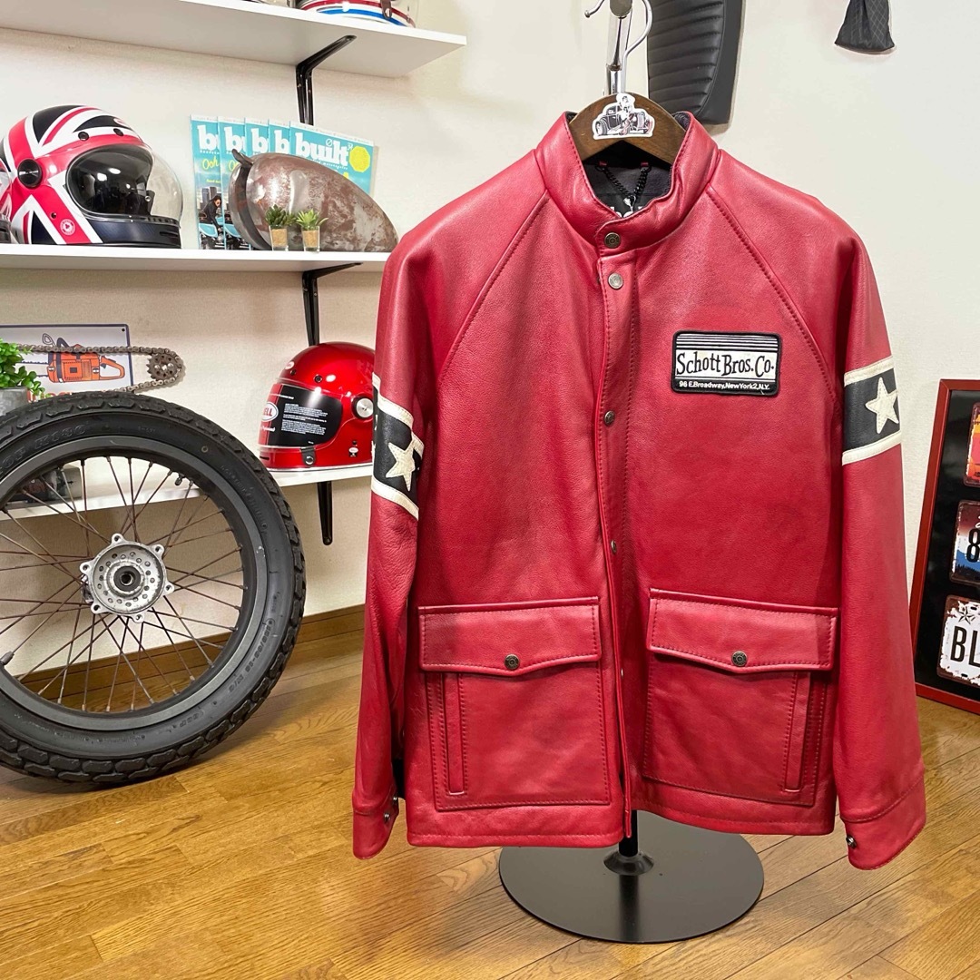 schott - 定価8万☆未使用☆Schott ショット レザーレーシング schott - 定価8万☆未使用☆Schott ショット レザーレーシング