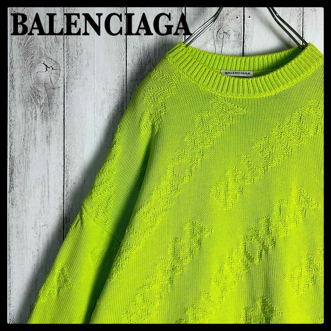 BALENCIAGA - 【オーバーサイズ】バレンシアガ☆総柄入りニット BALENCIAGA - 【オーバーサイズ】バレンシアガ☆総柄入りニット