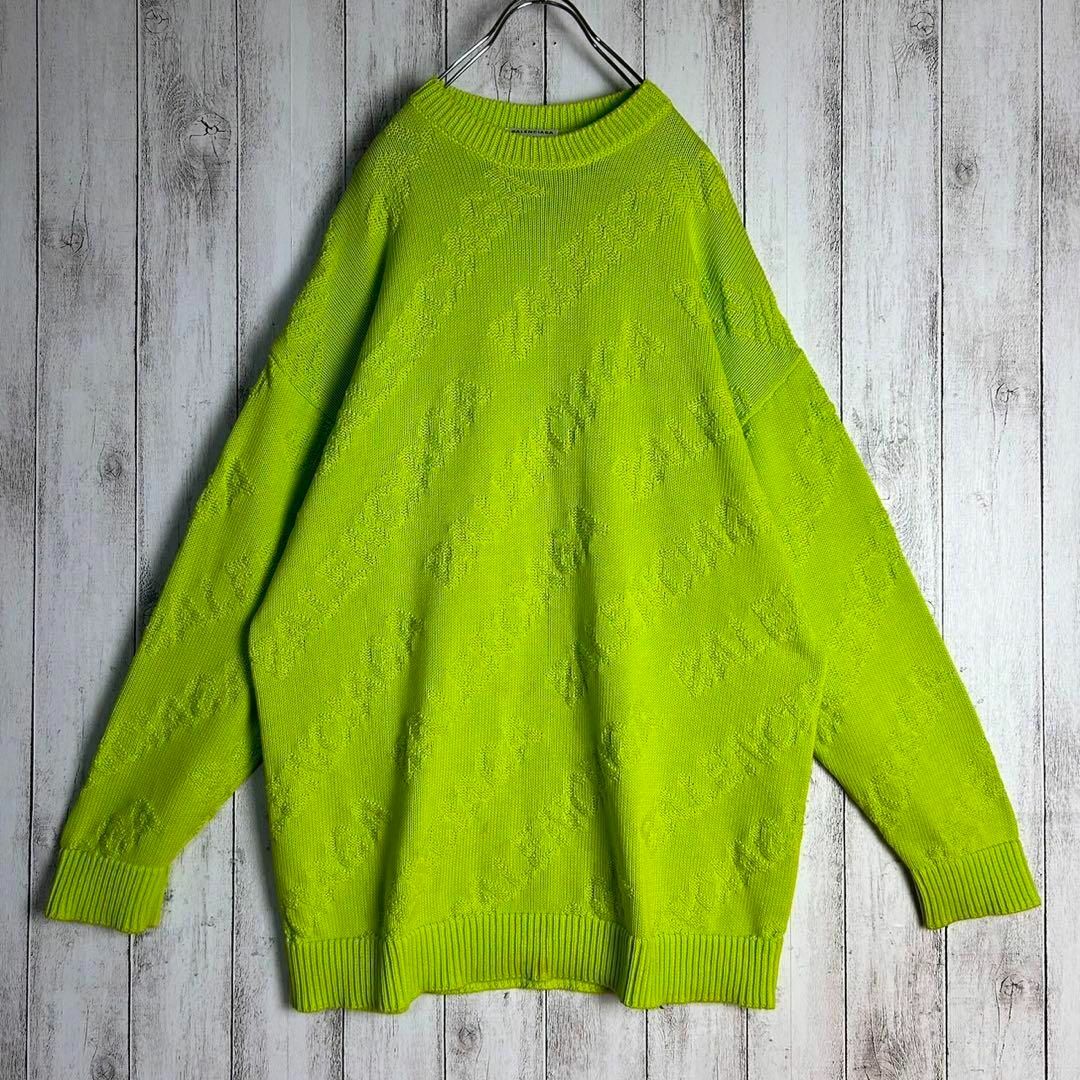 BALENCIAGA - 【オーバーサイズ】バレンシアガ☆総柄入りニット BALENCIAGA - 【オーバーサイズ】バレンシアガ☆総柄入りニット