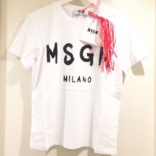 エムエスジイエム(MSGM)の新品未使用【MSGM】ロゴＴシャツ レディース M(Tシャツ(半袖/袖なし))