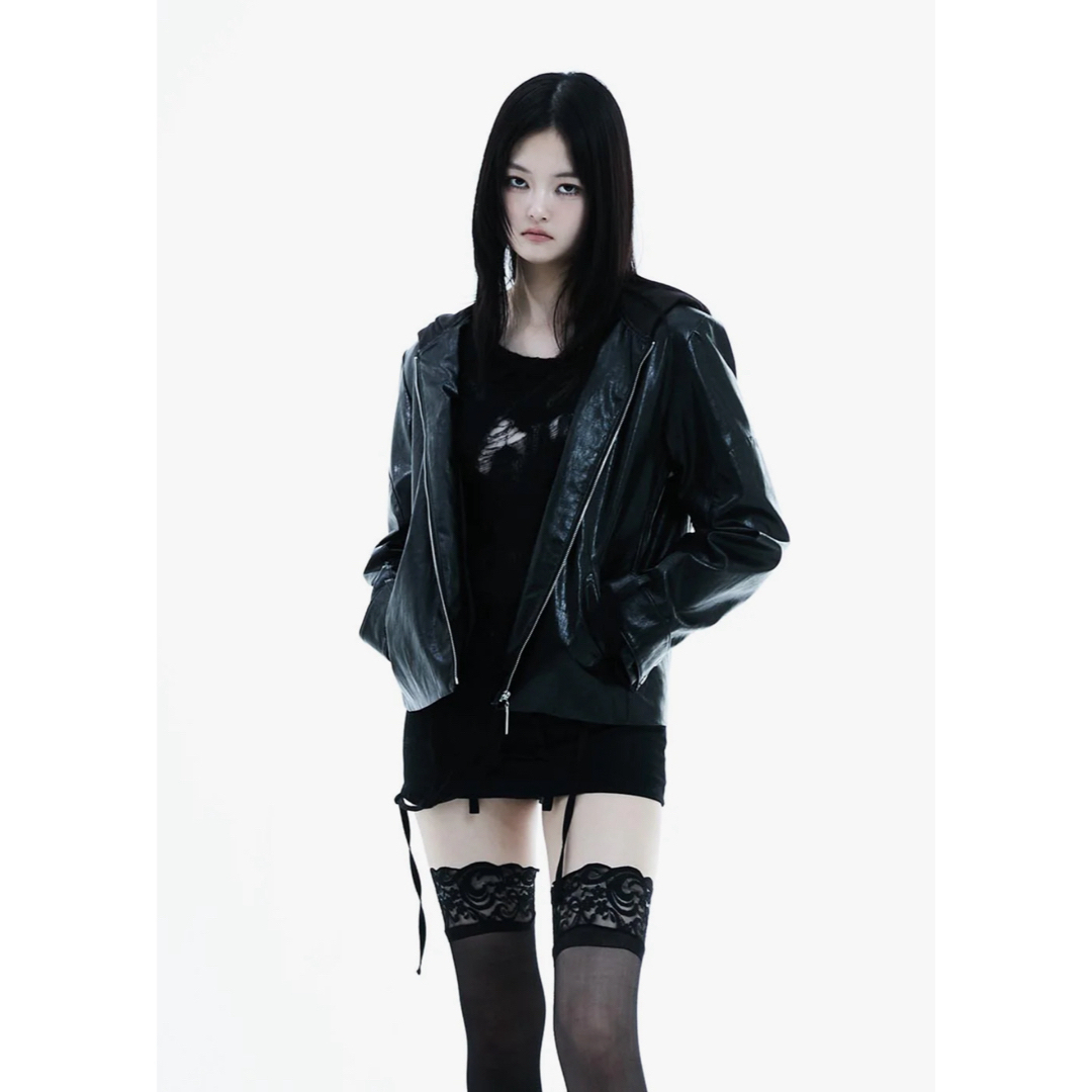 THEREDTHREAD S leather jacket long THEREDTHREAD S leather jacket long