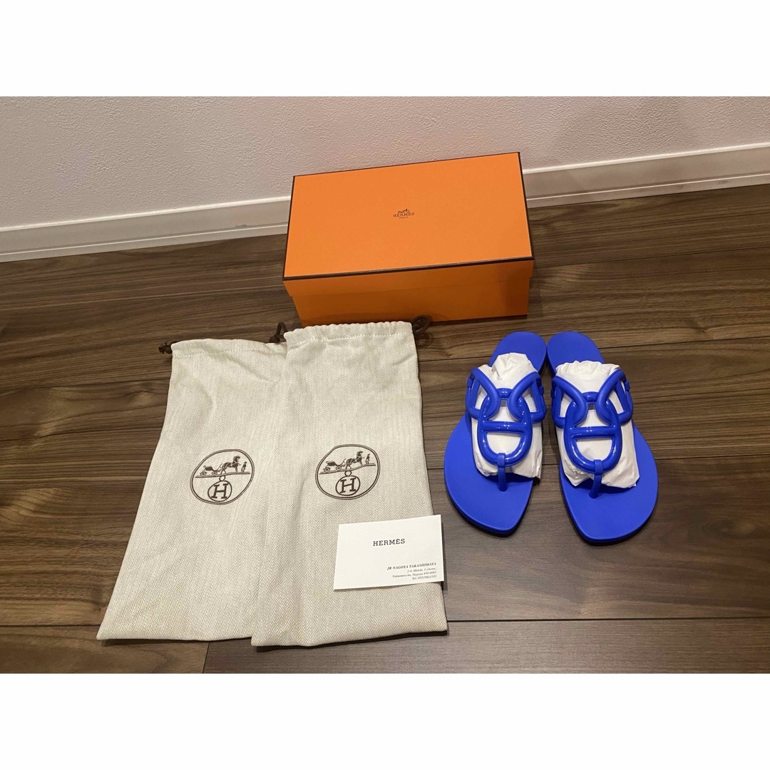 HERMES エルメス サンダル Egerie エジェリー 38 ブルー 靴/シューズ HERMES エルメス サンダル Egerie エジェリー 38 ブルー 靴/シューズ