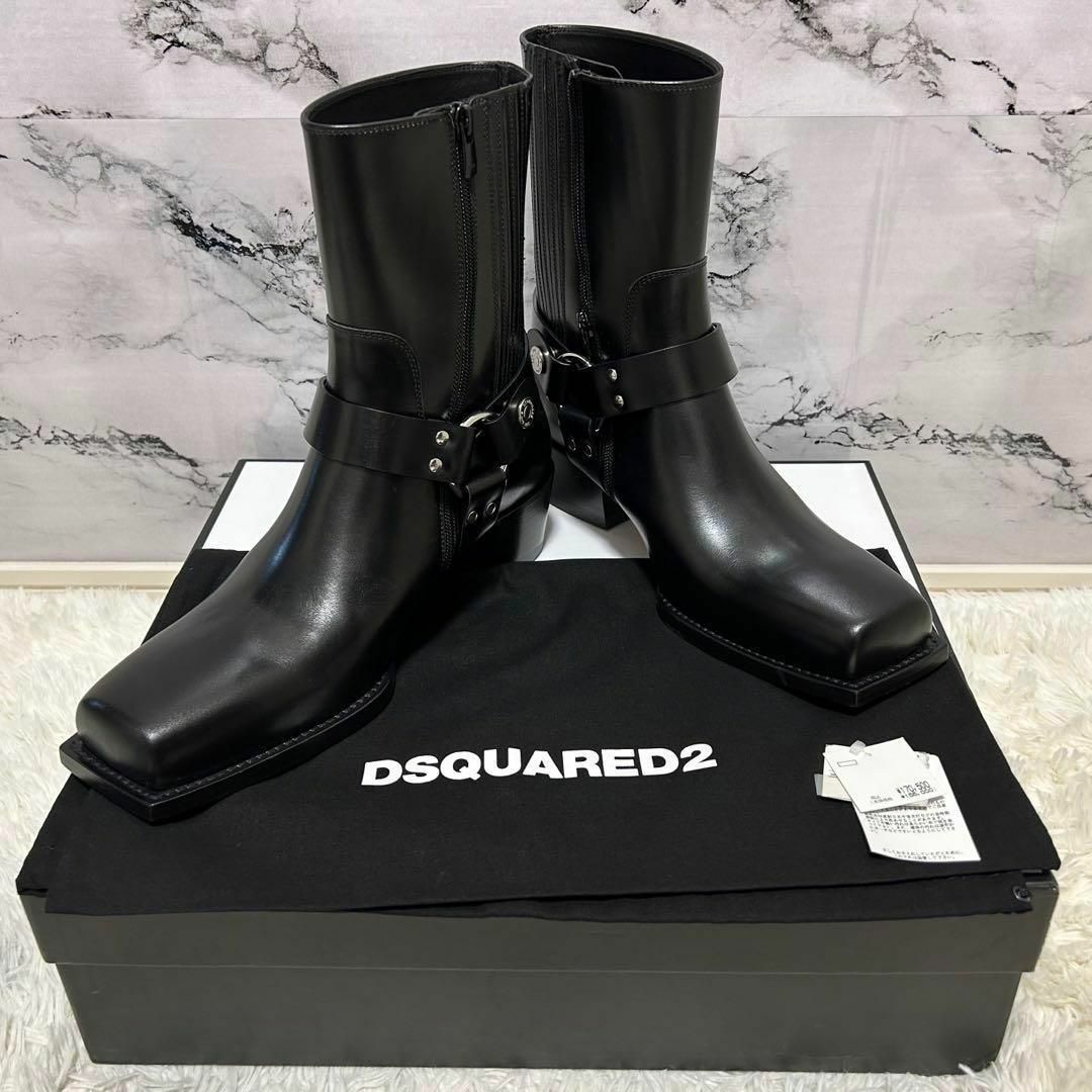 極美品 DSQUARED2 ブーツ ブラック サイズ42 レザー サイドジップ 極美品 DSQUARED2 ブーツ ブラック サイズ42 レザー サイドジップ