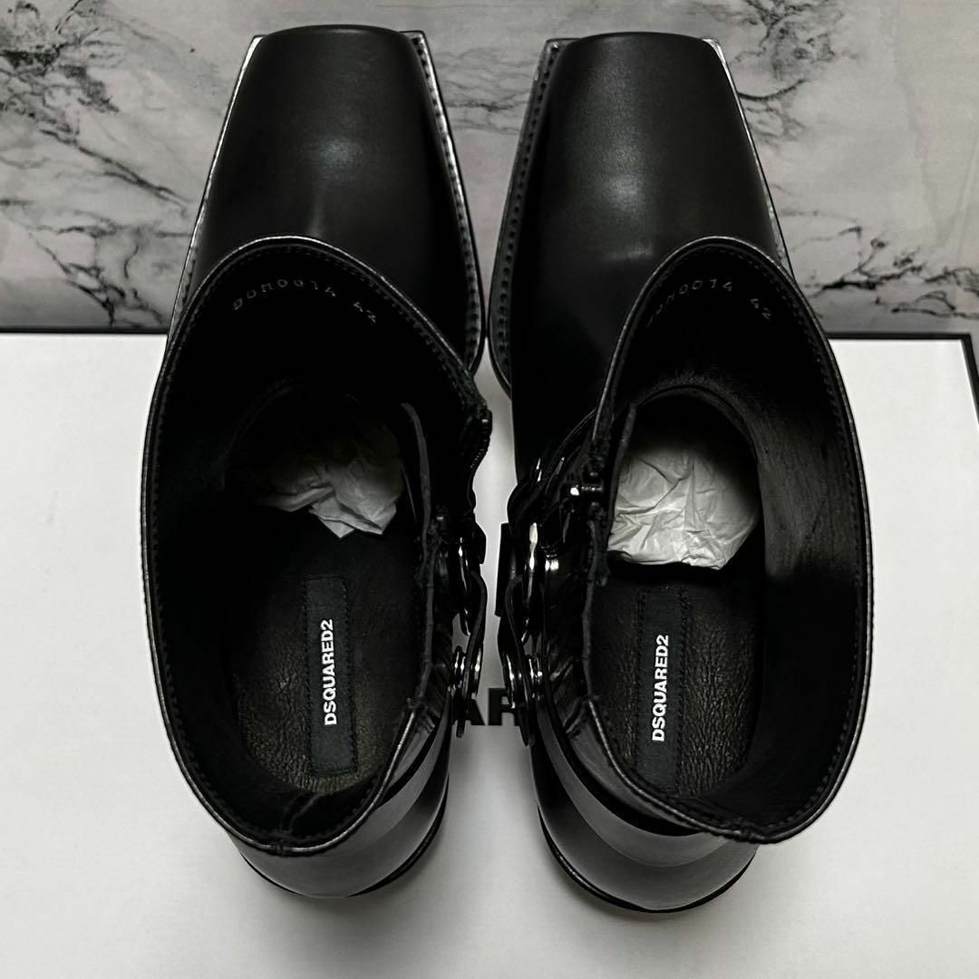 DSQUARED2 - 極美品 DSQUARED2 ブーツ ブラック サイズ42 レザー DSQUARED2 - 極美品 DSQUARED2 ブーツ ブラック サイズ42 レザー