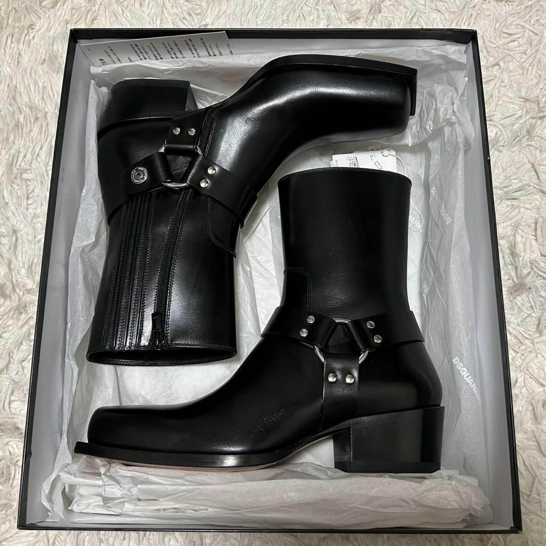 DSQUARED2 - 極美品 DSQUARED2 ブーツ ブラック サイズ42 レザー DSQUARED2 - 極美品 DSQUARED2 ブーツ ブラック サイズ42 レザー