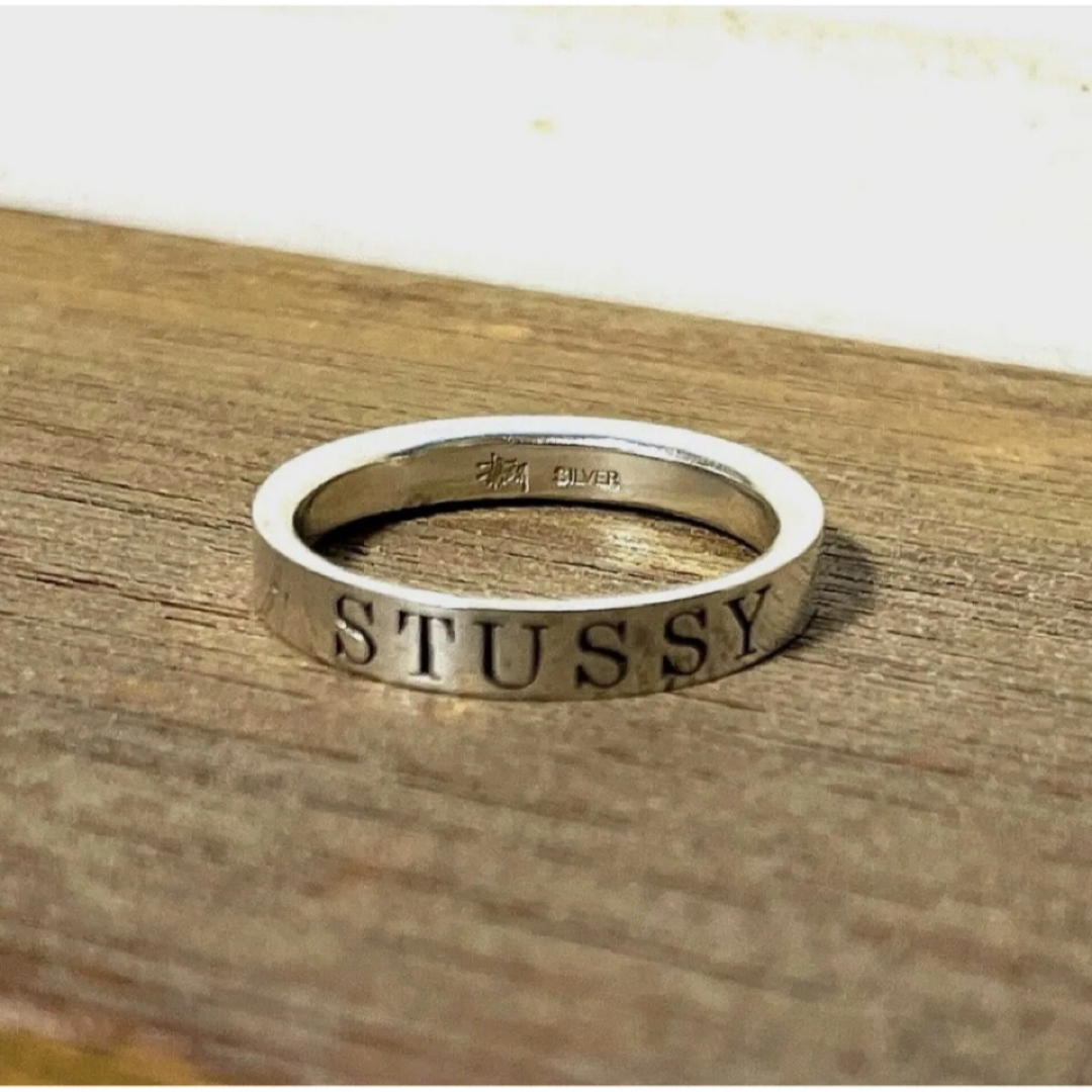 STUSSY - STUSSYステューシー SILVERロゴリング約16号位 LIVE STUSSY - STUSSYステューシー SILVERロゴリング約16号位 LIVE