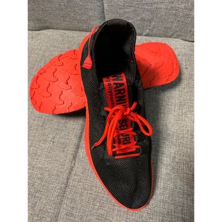 靴　25cm 赤×黒　ランニング　ウォーキング　スポーツシューズ　未使用品(シューズ)