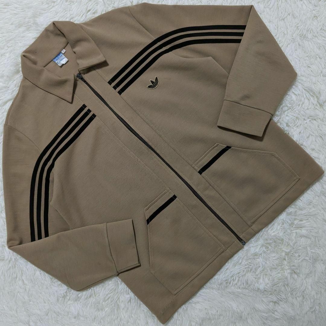 adidas - 常田大希着用☆70sアディダス西ドイツ製トラックジャケットガイコツベージュ茶XL