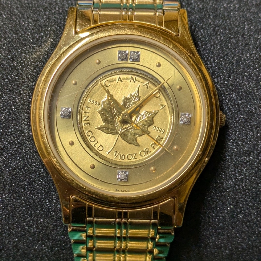 ELGIN - エルジン カナダメイプルリーフ金貨 腕時計 24K 1/10oz ELGIN - エルジン カナダメイプルリーフ金貨 腕時計 24K 1/10oz