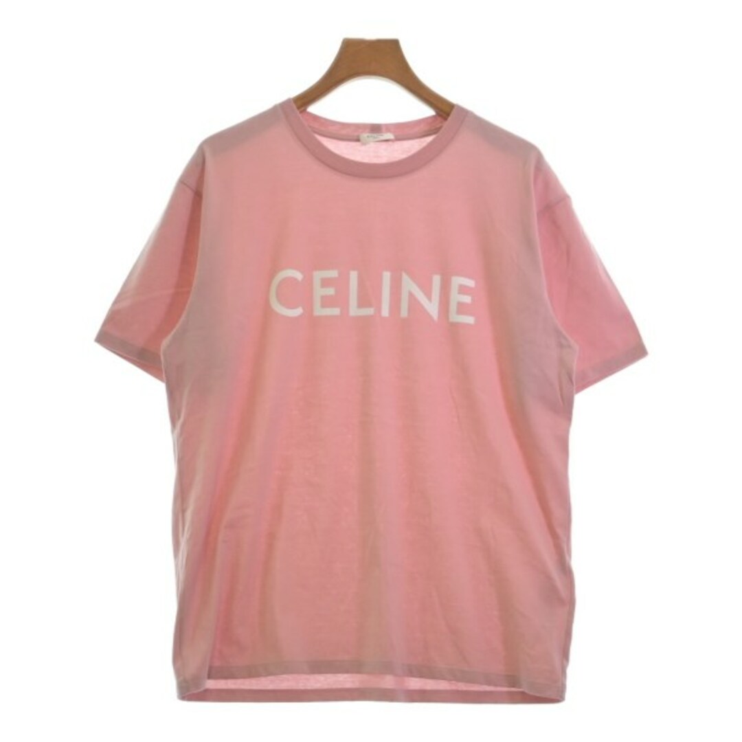 CELINE - CELINE セリーヌ Tシャツ・カットソー M ピンク 【古着 CELINE - CELINE セリーヌ Tシャツ・カットソー M ピンク 【古着