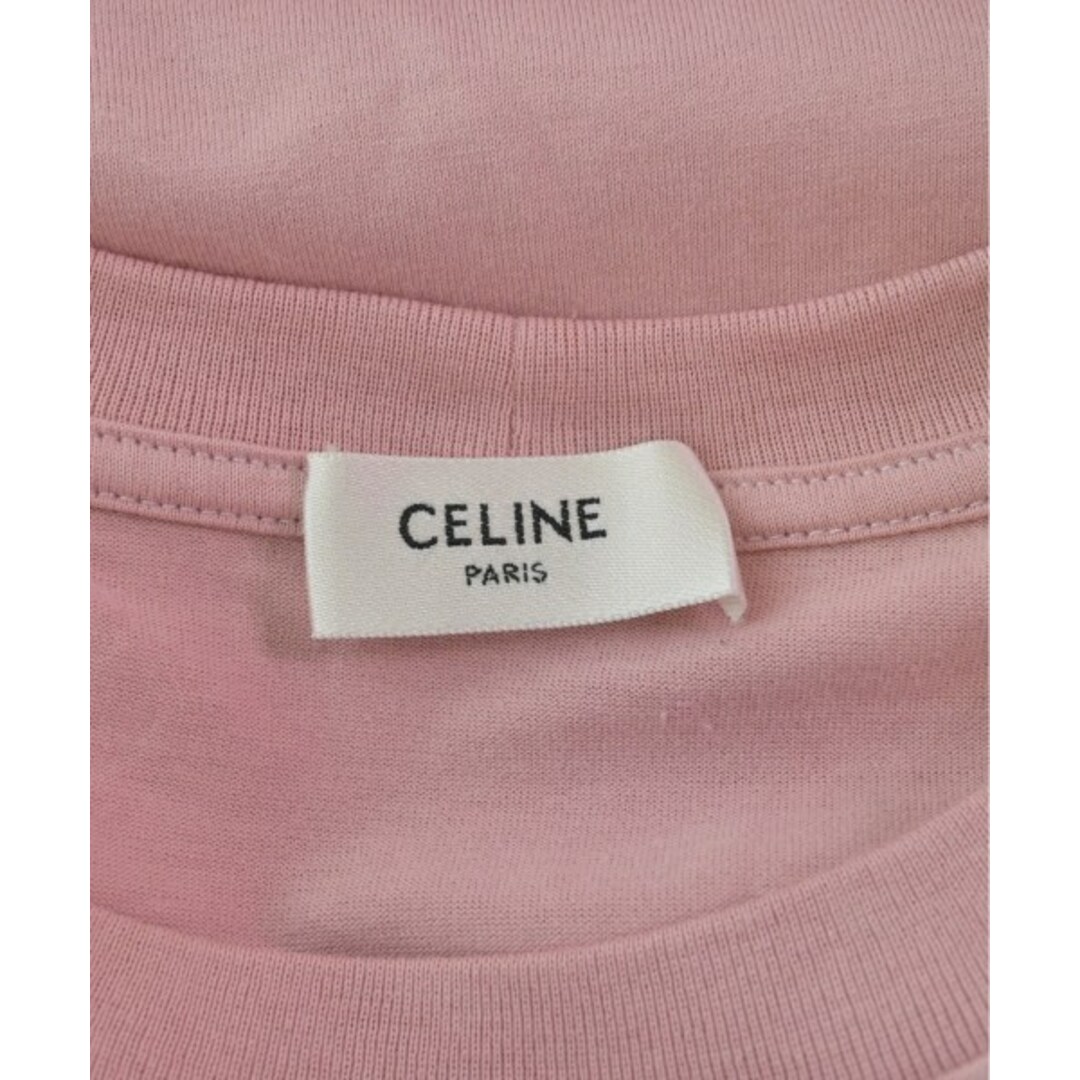 CELINE - CELINE セリーヌ Tシャツ・カットソー M ピンク 【古着 CELINE - CELINE セリーヌ Tシャツ・カットソー M ピンク 【古着