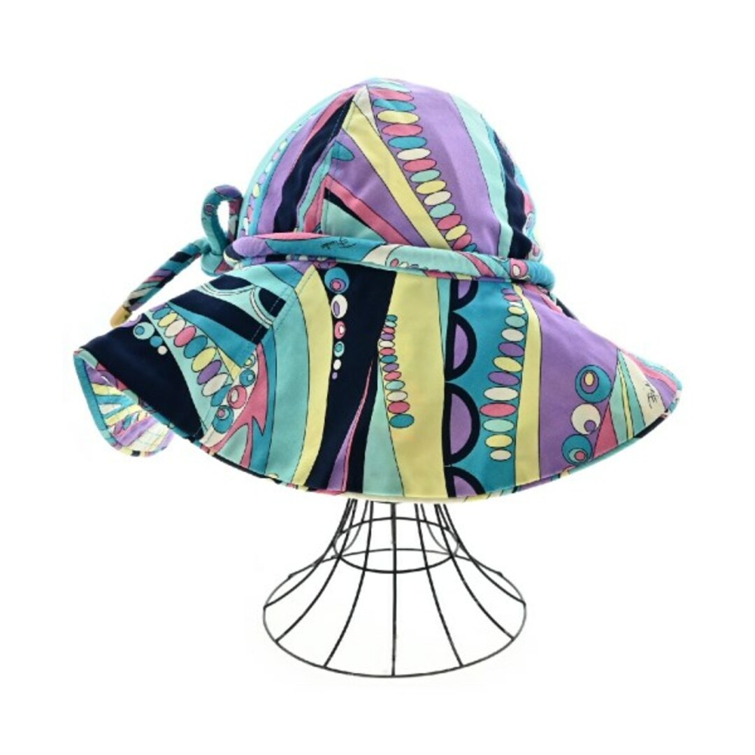 EMILIO PUCCI - EMILIO PUCCI エミリオプッチ ハット 1 水色x黄x EMILIO PUCCI - EMILIO PUCCI エミリオプッチ ハット 1 水色x黄x