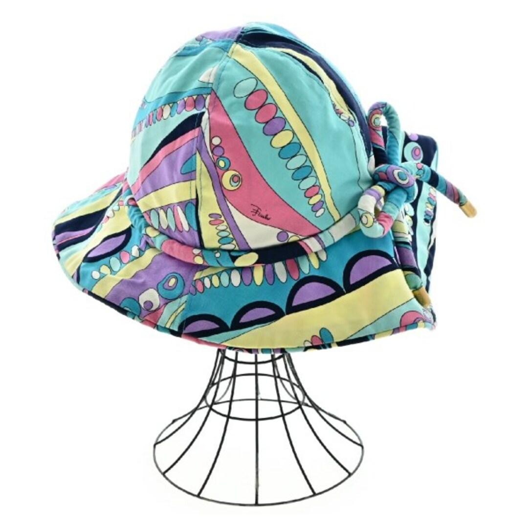 EMILIO PUCCI - EMILIO PUCCI エミリオプッチ ハット 1 水色x黄x EMILIO PUCCI - EMILIO PUCCI エミリオプッチ ハット 1 水色x黄x