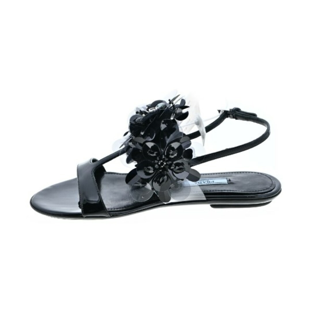 PRADA プラダ サンダル EU36 1/2(23cm位) 黒 【古着】 PRADA プラダ サンダル EU36 1/2(23cm位) 黒 【古着】