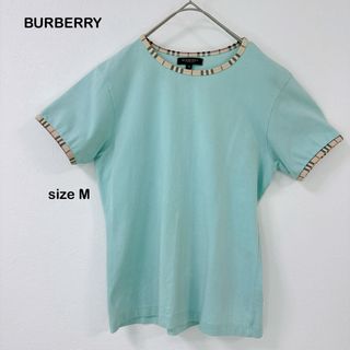 バーバリー(BURBERRY)の【BURBERRY】ミント　グリーン Tシャツ M 可愛い(Tシャツ(半袖/袖なし))