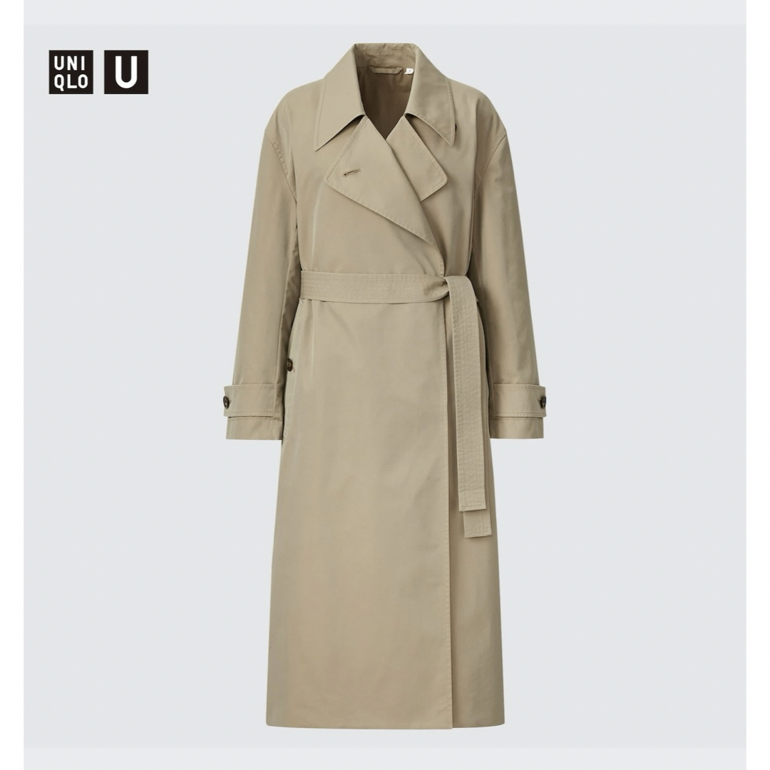 UNIQLO - ユニクロ U 美品 ベージュ トレンチコート レディース UNIQLO - ユニクロ U 美品 ベージュ トレンチコート レディース