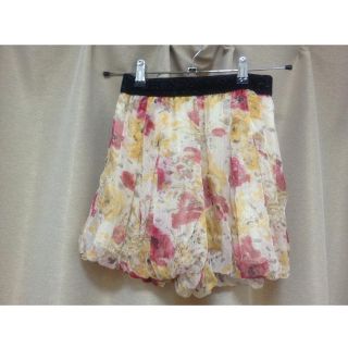 ダブルクローゼット(w closet)の花柄バルーンキュロット(キュロット)