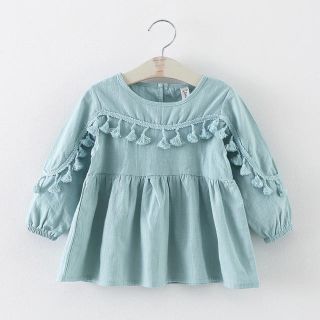 ♡新品各1色♡タッセルワンピース グリーン(ワンピース)