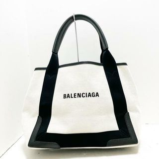 バレンシアガ(BALENCIAGA)のBALENCIAGA(バレンシアガ) トートバッグ ネイビーカバスS 339933 アイボリー×黒 レザー(トートバッグ)