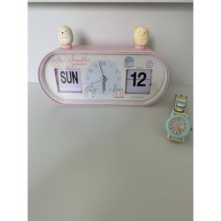 スミッコグラシ(すみっコぐらし)の【ご検討者様最優先商品】すみっコぐらし置き時計&腕時計セット（プレゼント付き）(キャラクターグッズ)
