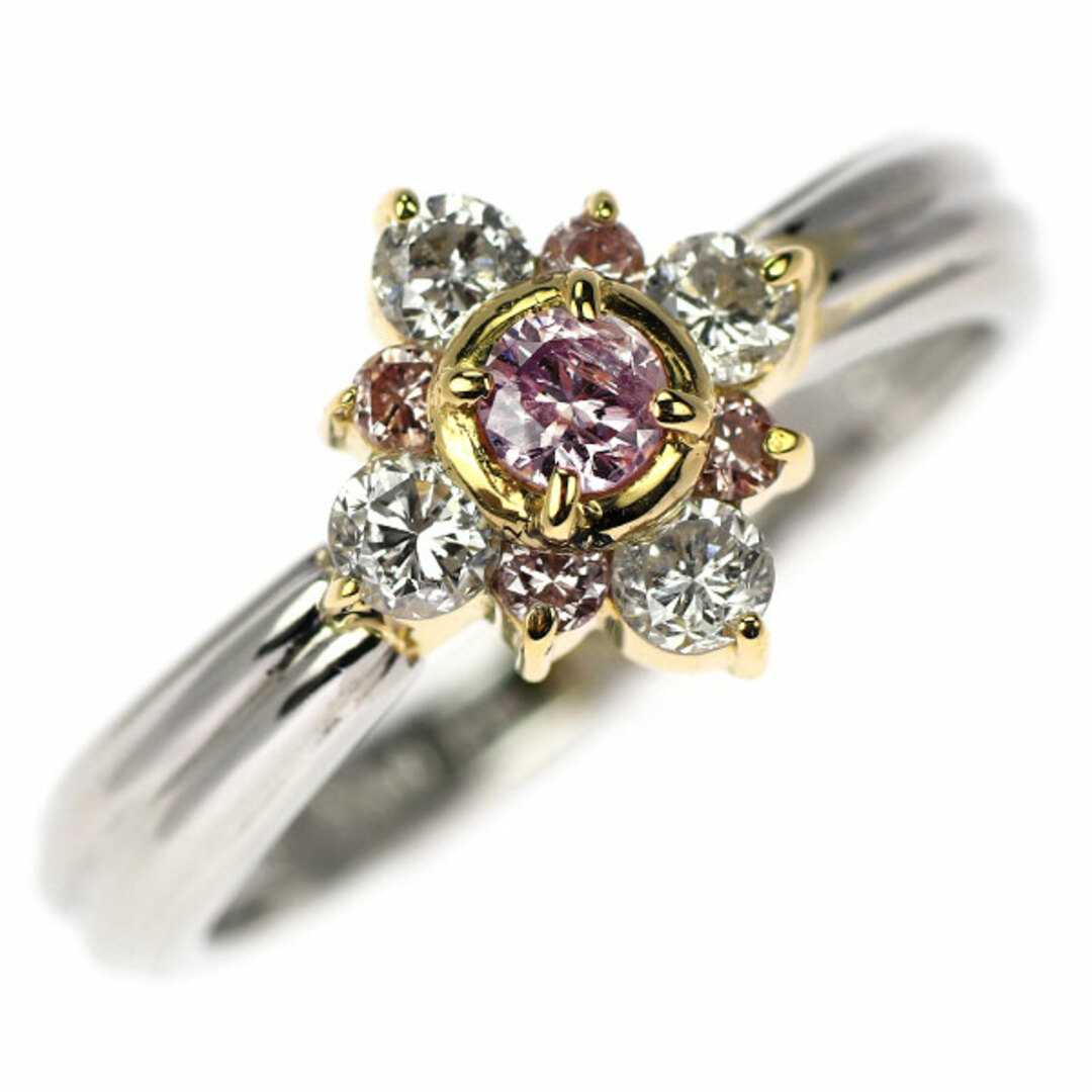 グランドセール Pt900 短 【中古】 10号 リング ダイヤ0.971ct/0.45ct プラチナ台