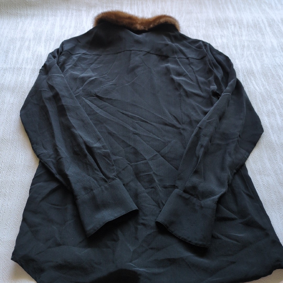 alexis mabille シルクXミンクドレスシャツ フランス製
